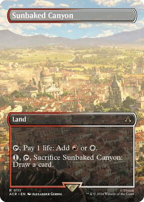 Sunbaked Canyon (Borderless) card from Universes Beyond: Assassin's Creed