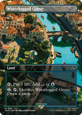 Waterlogged Grove (Borderless) card from Universes Beyond: Assassin's Creed
