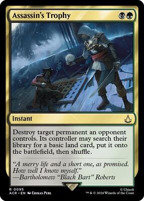 Assassin's Trophy card from Universes Beyond: Assassin's Creed