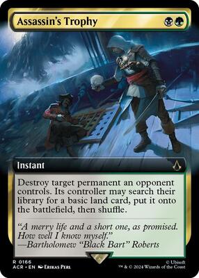 Assassin's Trophy (Extended Art) card from Universes Beyond: Assassin's Creed