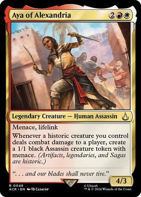 Aya of Alexandria card from Universes Beyond: Assassin's Creed