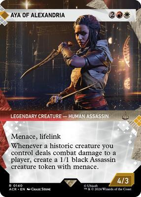 Aya of Alexandria (Showcase) card from Universes Beyond: Assassin's Creed