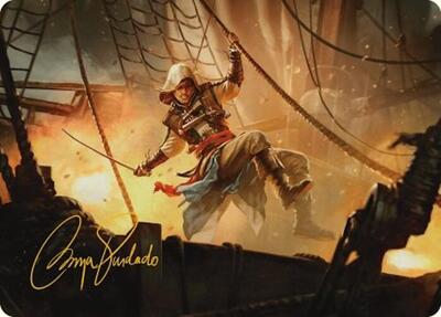 Edward Kenway Art Card (Gold-Stamped Signature) card from Art Series: Universes Beyond: Assassin's Creed