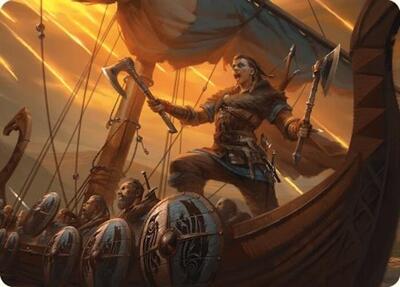 Eivor, Battle-Ready Art Card card from Art Series: Universes Beyond: Assassin's Creed
