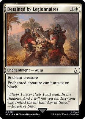 Detained by Legionnaires card from Universes Beyond: Assassin's Creed