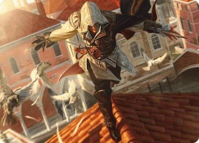 Ezio, Blade of Vengeance Art Card card from Art Series: Universes Beyond: Assassin's Creed