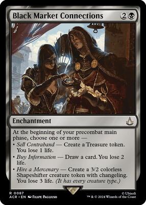 Black Market Connections card from Universes Beyond: Assassin's Creed
