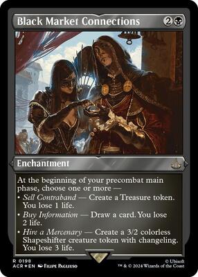 Black Market Connections (Foil Etched) card from Universes Beyond: Assassin's Creed