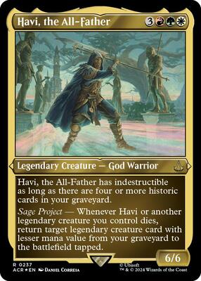Havi, the All-Father (Foil Etched) card from Universes Beyond: Assassin's Creed