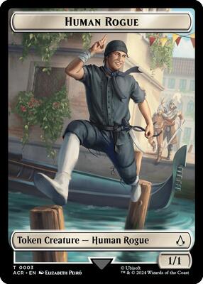 Human Rogue Token card from Universes Beyond: Assassin's Creed