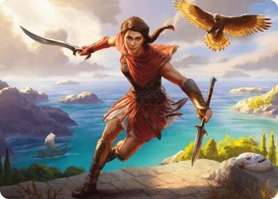 Kassandra, Eagle Bearer Art Card card from Art Series: Universes Beyond: Assassin's Creed