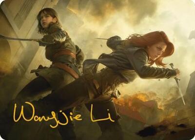 Mary Read and Anne Bonny Art Card (Gold-Stamped Signature) card from Art Series: Universes Beyond: Assassin's Creed