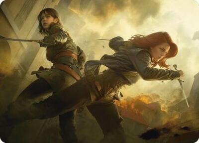 Mary Read and Anne Bonny Art Card card from Art Series: Universes Beyond: Assassin's Creed