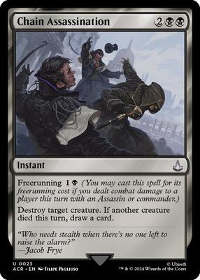 Chain Assassination card from Universes Beyond: Assassin's Creed
