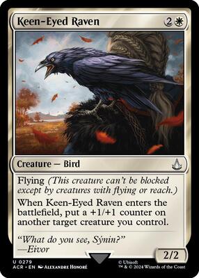 Keen-Eyed Raven card from Universes Beyond: Assassin's Creed