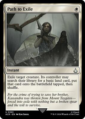 Path to Exile card from Universes Beyond: Assassin's Creed