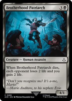 Brotherhood Patriarch card from Universes Beyond: Assassin's Creed