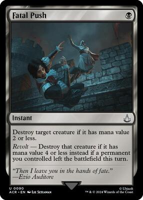 Fatal Push card from Universes Beyond: Assassin's Creed