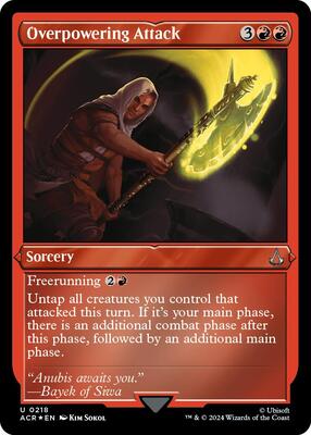 Overpowering Attack (Foil Etched) card from Universes Beyond: Assassin's Creed