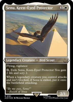 Senu, Keen-Eyed Protector (Foil Etched) card from Universes Beyond: Assassin's Creed