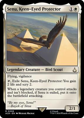Senu, Keen-Eyed Protector card from Universes Beyond: Assassin's Creed