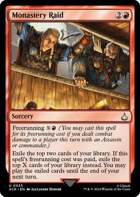 Monastery Raid card from Universes Beyond: Assassin's Creed