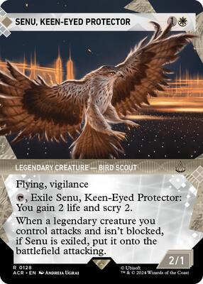 Senu, Keen-Eyed Protector (Showcase) card from Universes Beyond: Assassin's Creed