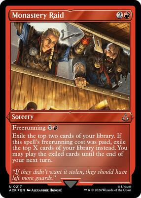 Monastery Raid (Foil Etched) card from Universes Beyond: Assassin's Creed