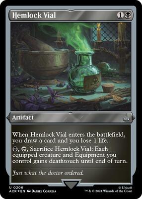 Hemlock Vial (Foil Etched) card from Universes Beyond: Assassin's Creed