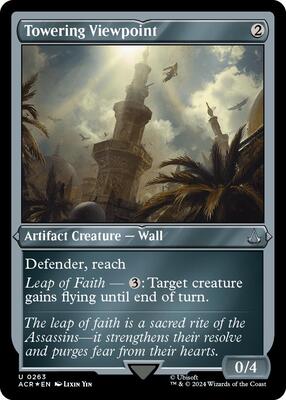 Towering Viewpoint (Foil Etched) card from Universes Beyond: Assassin's Creed