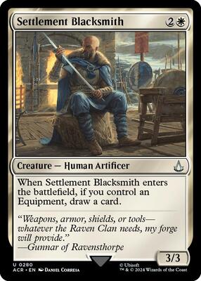 Settlement Blacksmith card from Universes Beyond: Assassin's Creed