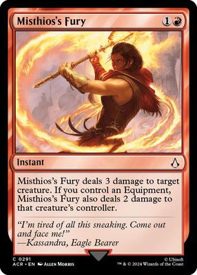 Misthios's Fury card from Universes Beyond: Assassin's Creed