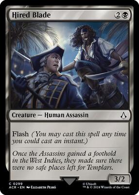 Hired Blade card from Universes Beyond: Assassin's Creed