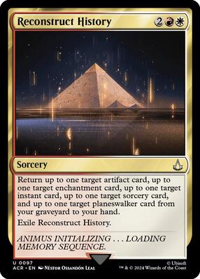 Reconstruct History card from Universes Beyond: Assassin's Creed
