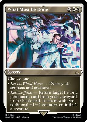 What Must Be Done (Foil Etched) card from Universes Beyond: Assassin's Creed