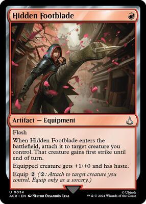 Hidden Footblade card from Universes Beyond: Assassin's Creed