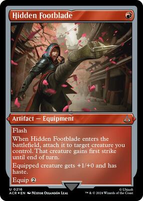 Hidden Footblade (Foil Etched) card from Universes Beyond: Assassin's Creed