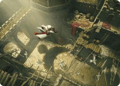 Rooftop Bypass Art Card card from Art Series: Universes Beyond: Assassin's Creed