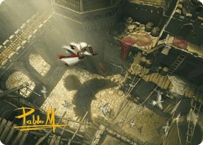 Rooftop Bypass Art Card (Gold-Stamped Signature) card from Art Series: Universes Beyond: Assassin's Creed