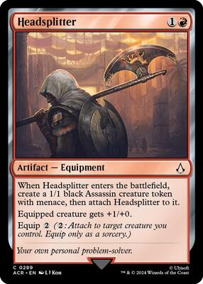Headsplitter card from Universes Beyond: Assassin's Creed