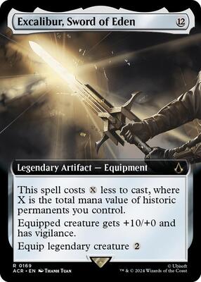 Excalibur, Sword of Eden (Extended Art) card from Universes Beyond: Assassin's Creed
