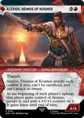 Alexios, Deimos of Kosmos (Showcase) card from Universes Beyond: Assassin's Creed