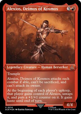 Alexios, Deimos of Kosmos (Foil Etched) card from Universes Beyond: Assassin's Creed