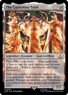 The Capitoline Triad card from Universes Beyond: Assassin's Creed