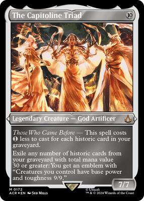 The Capitoline Triad (Foil Etched) card from Universes Beyond: Assassin's Creed