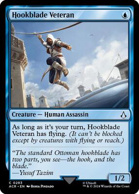Hookblade Veteran card from Universes Beyond: Assassin's Creed