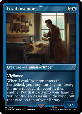 Loyal Inventor (Foil Etched) card from Universes Beyond: Assassin's Creed