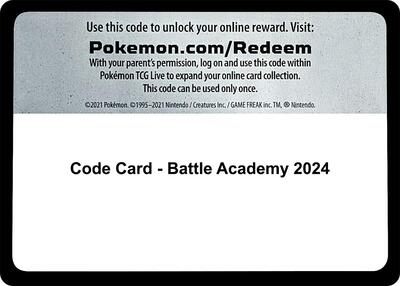 Code Card - Battle Academy 2024 card from Battle Academy 2024