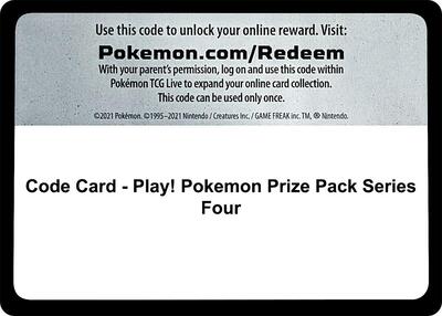 Code Card - Play! Pokemon Prize Pack Series Four card from Prize Pack Series Cards