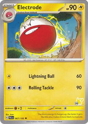 Electrode - Pikachu 25 card from Battle Academy 2024